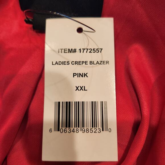 Dakota Blue NWT Women's Pink Crepe Lined Open Front Blazer Size XXL - Picture 5 of 9